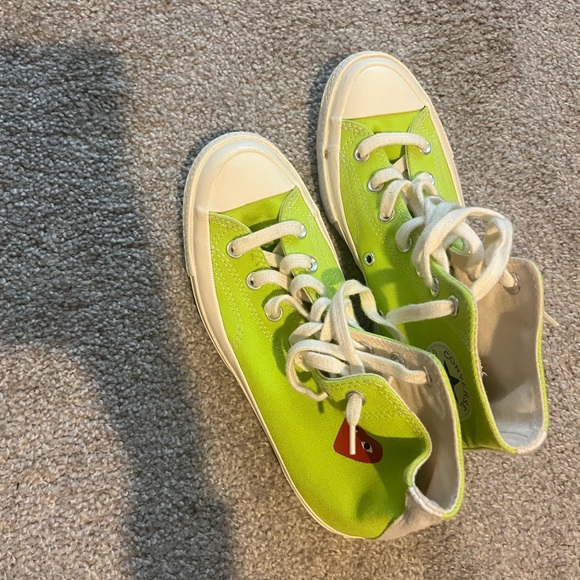 Comme des Garcons PLAY Kids Lime Green Sneakers - Picture 1 of 8